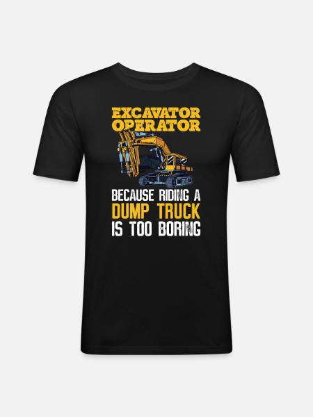 Baggerfahrer Bagger Bagger - T-shirt près du corps Homme - noir