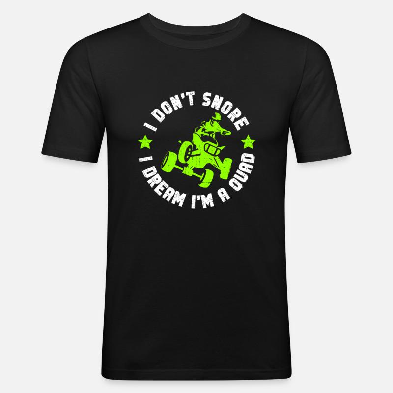 Quad Quadfahrer - Männer Slim Fit T-Shirt - Schwarz