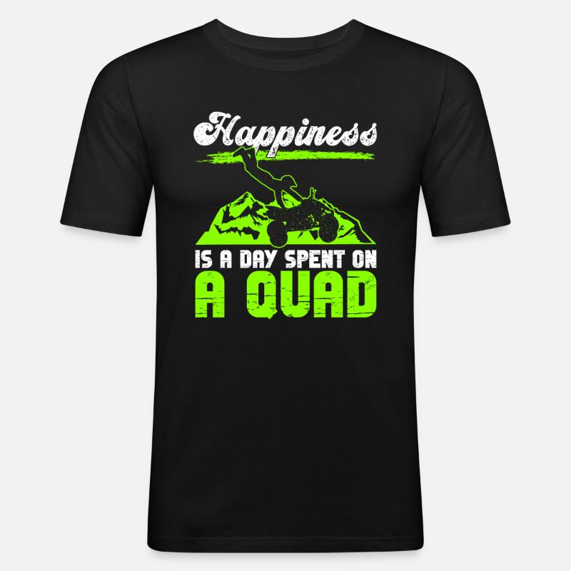 Quadfahren Quad - Männer Slim Fit T-Shirt - Schwarz
