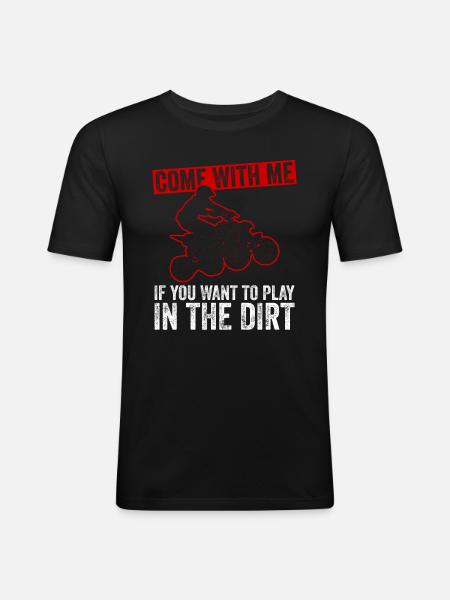 Quad Quadfahrer - Men's Slim Fit T-Shirt - black