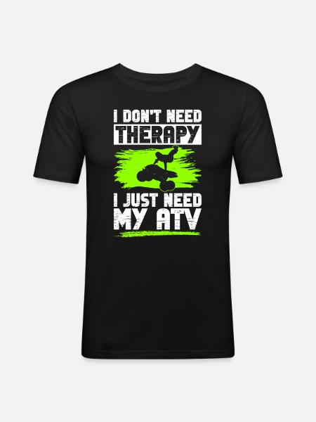 Quad Quadfahrer - T-shirt près du corps Homme - noir
