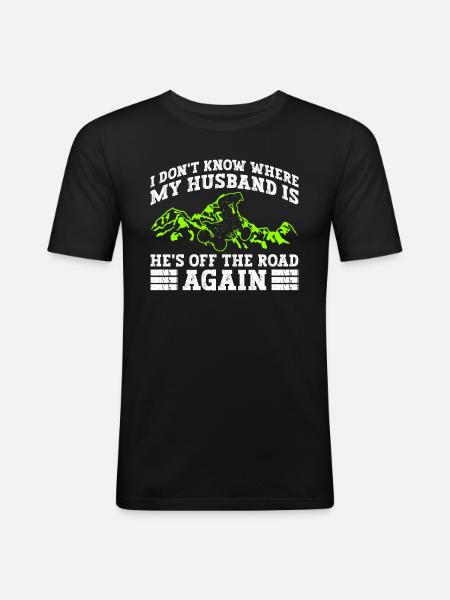 Quadfahrer Quad - Männer Slim Fit T-Shirt - Schwarz