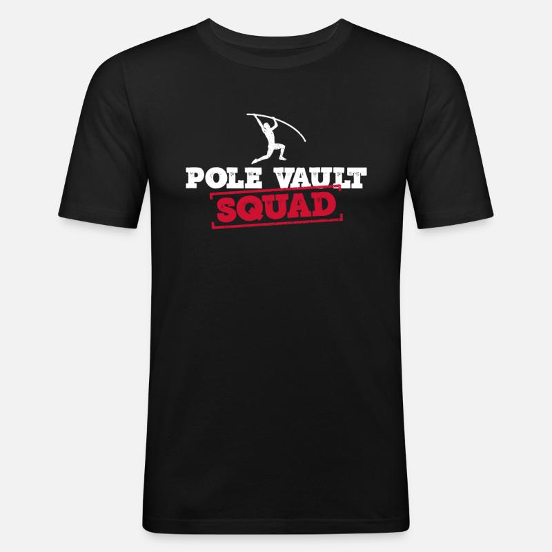 Stabhochspringen - Männer Slim Fit T-Shirt - Schwarz