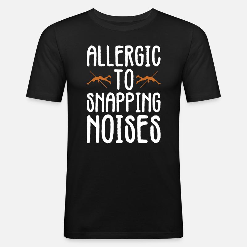 Stabspringer Und Stabhochsprung - Männer Slim Fit T-Shirt - Schwarz