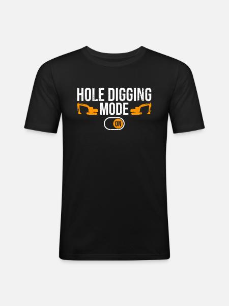 Baggerbagger Baggerfahrern Bagger - Männer Slim Fit T-Shirt - Schwarz