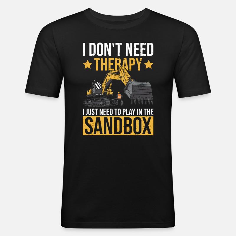 Bagger Baggerfahrer - Men's Slim Fit T-Shirt - black