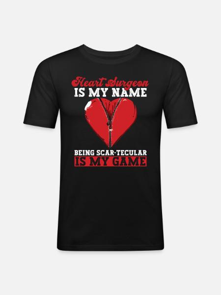 Herzchirurg Chirurg - Men's Slim Fit T-Shirt - black