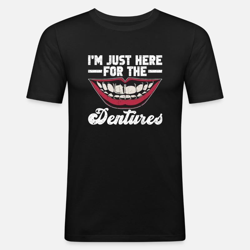 Zahnprothesen Zahn Techniker Zahntechniker - Männer Slim Fit T-Shirt - Schwarz