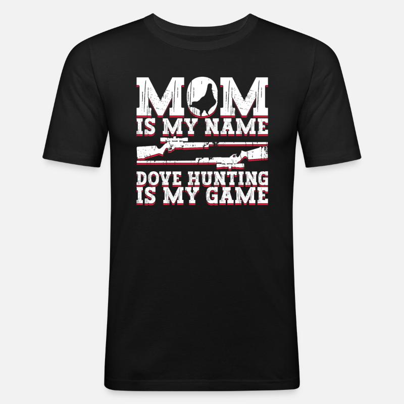 Taubenjäger Mama Taubenjagd - Männer Slim Fit T-Shirt - Schwarz