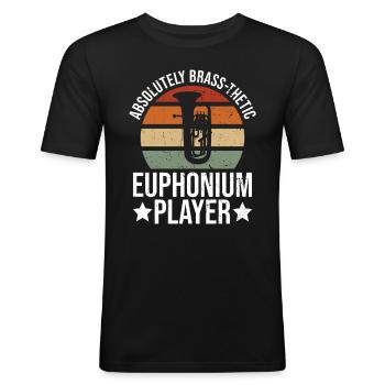 Euphonium-design Für Blechblasinstrument Und - Männer Slim Fit T-Shirt - Schwarz - Vorne - Nik (191cm)