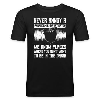 Paranormales Forscherdesign Für Paranormale - T-shirt près du corps Homme - noir - Devant - Nik (191cm)