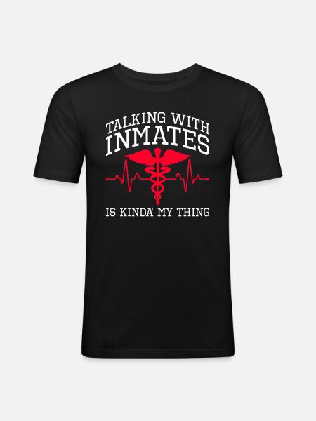 Gefängniskrankenpflege-design Für - Men's Slim Fit T-Shirt - black