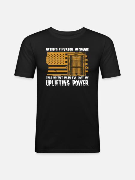 Aufzugsmechaniker-design Für Einen Pensionierten - Men's Slim Fit T-Shirt - black