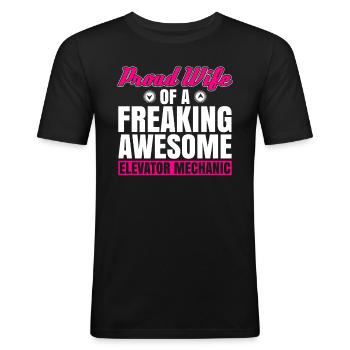 Aufzugsmechaniker-design Für Eine - Men's Slim Fit T-Shirt - black - Front - Nik (191cm)