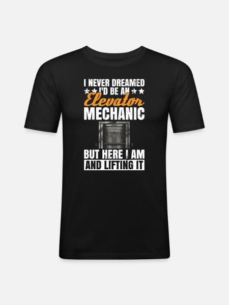 Aufzugstechniker-design Für Eine - Men's Slim Fit T-Shirt - black