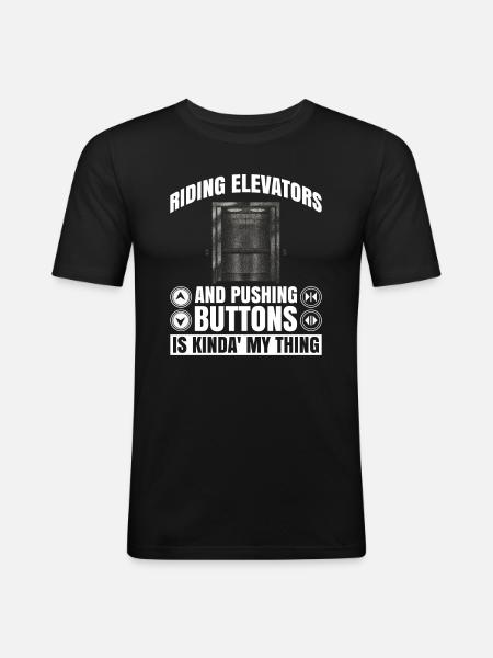 Aufzugstechniker-design Für - T-shirt près du corps Homme - noir