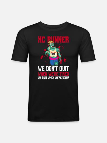 Xc-laufdesign Für Xc-läufer - T-shirt près du corps Homme - noir