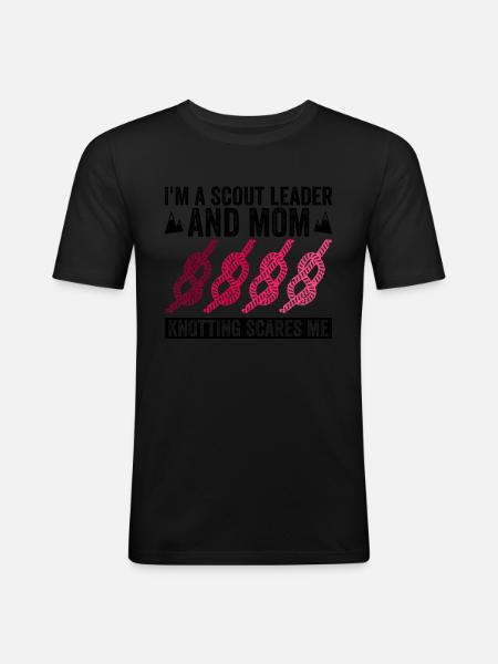 Pfadfindermutter-design Für Eine - T-shirt près du corps Homme - noir