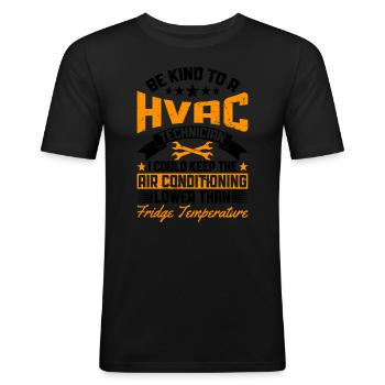 HVAC Techniker Design Für HVAC Lüftungstechniker - Men's Slim Fit T-Shirt - black - Front - Nik (191cm)