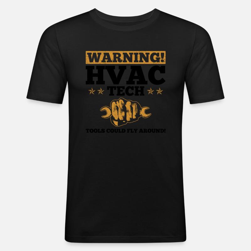 Entwurf Eines Hvac-technikers Für Einen - Men's Slim Fit T-Shirt - black