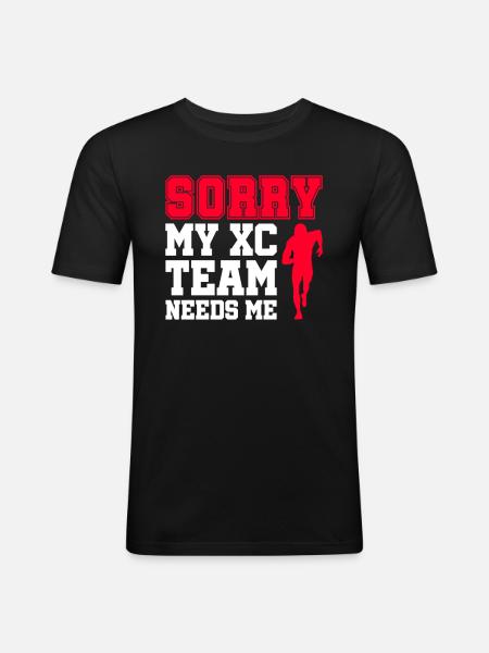 Xc-laufdesign Für Einen - Men's Slim Fit T-Shirt - black