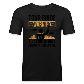 Reiseberater-design Für Einen Reiseleiter - T-shirt près du corps Homme - noir - Devant - Nik (191cm)