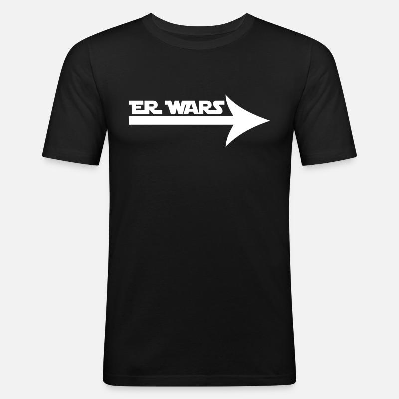 Er Wars - Männer Slim Fit T-Shirt - Schwarz