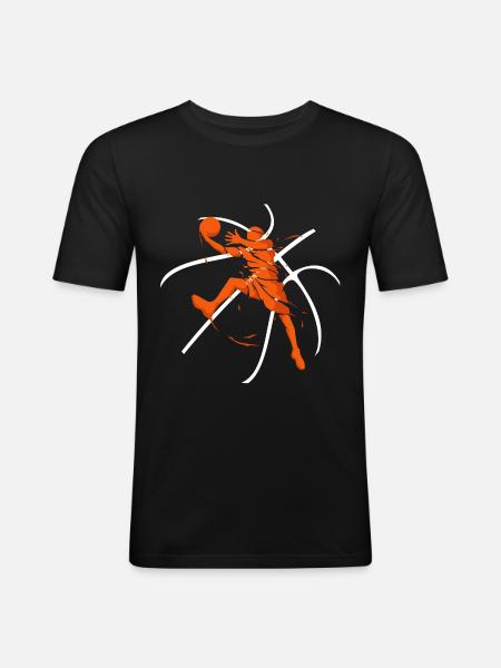 Basketball sport - Men's Slim Fit T-Shirt - black