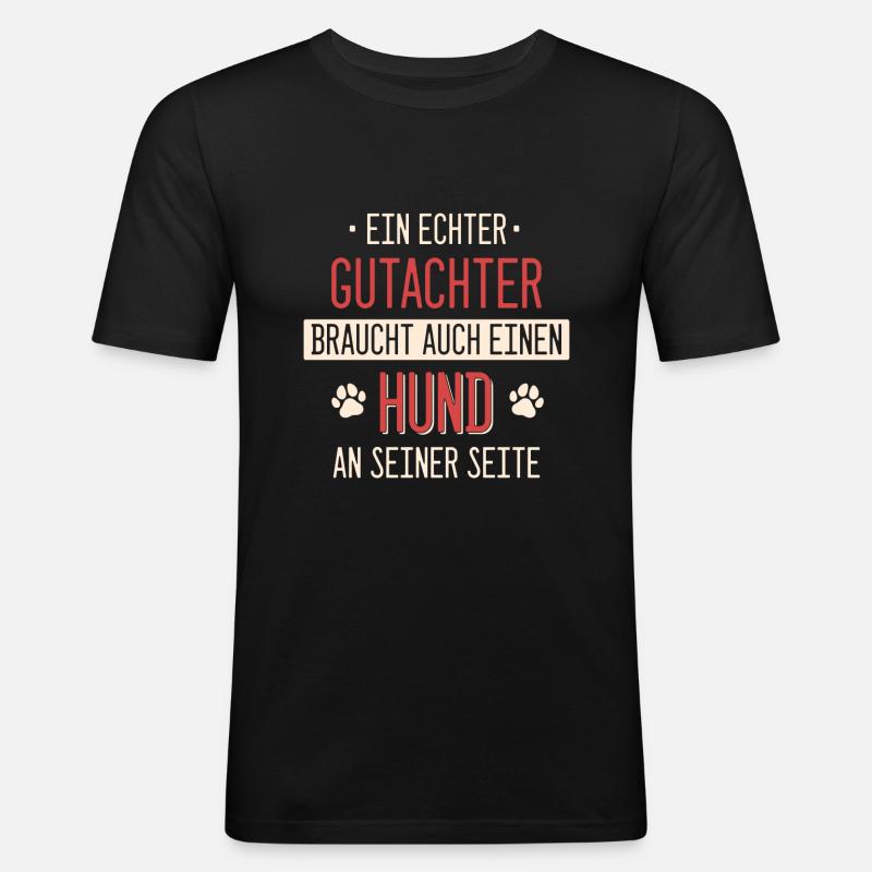 Gutachter Sachverständiger Beruf Spruch Geschenk - Männer Slim Fit T-Shirt - Schwarz
