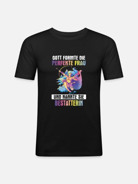 Bestatter Bestatterin Bestatten Beruf Spruch - Männer Slim Fit T-Shirt - Schwarz