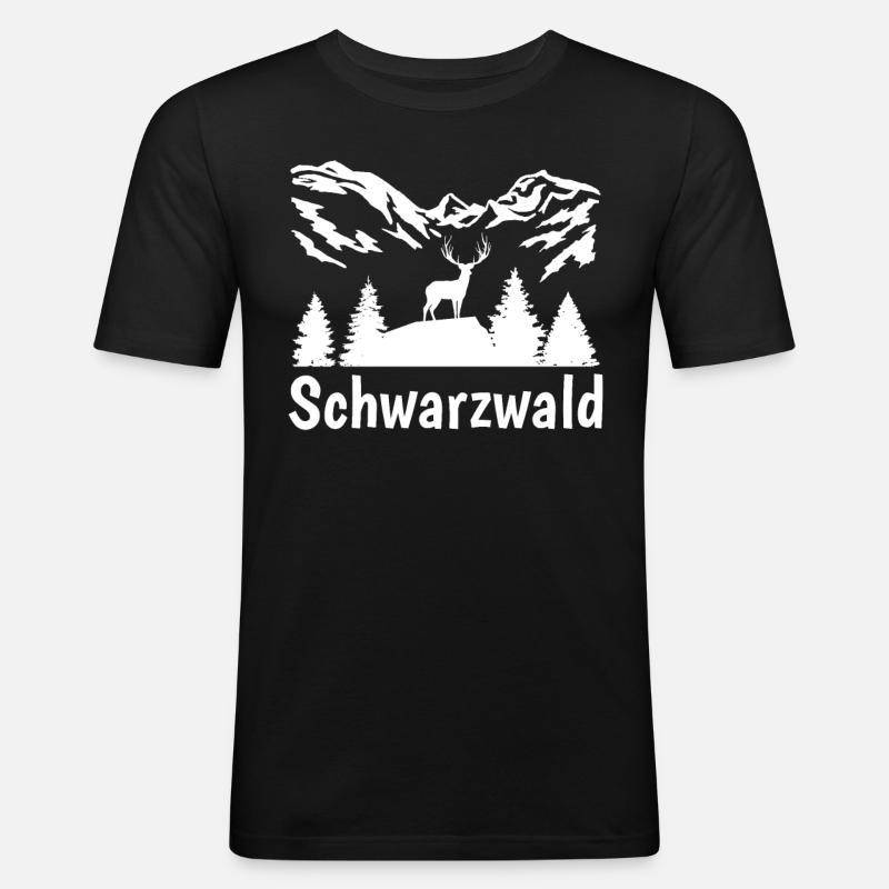 Schwarzwald - Männer Slim Fit T-Shirt - Schwarz