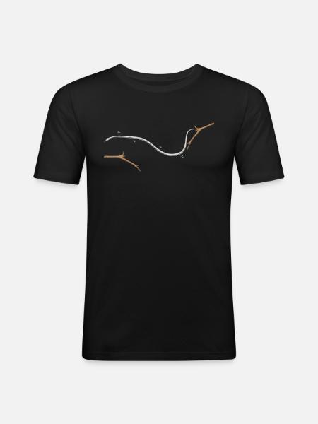 Flying snake Sliding snake Chrysopelea - Men's Slim Fit T-Shirt - black