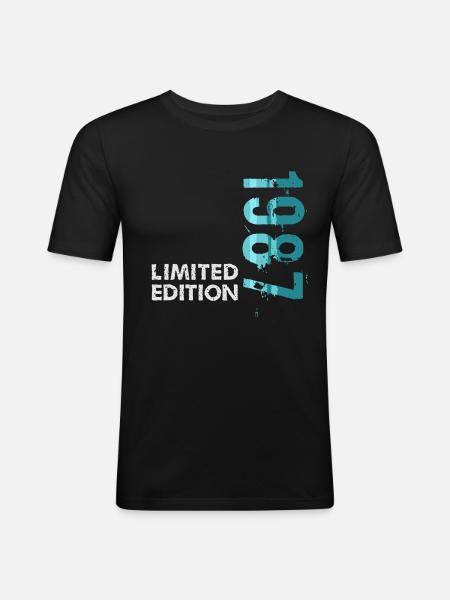 1987 Édition limitée - T-shirt près du corps Homme - noir