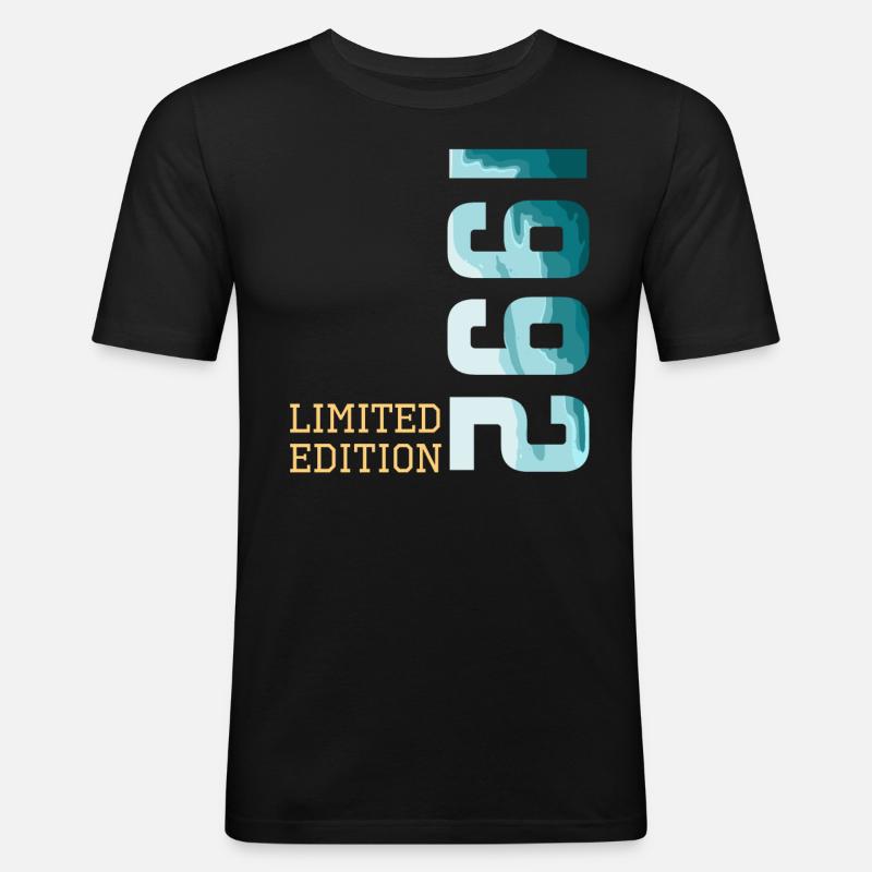 1992 Limited Edition - Männer Slim Fit T-Shirt - Schwarz