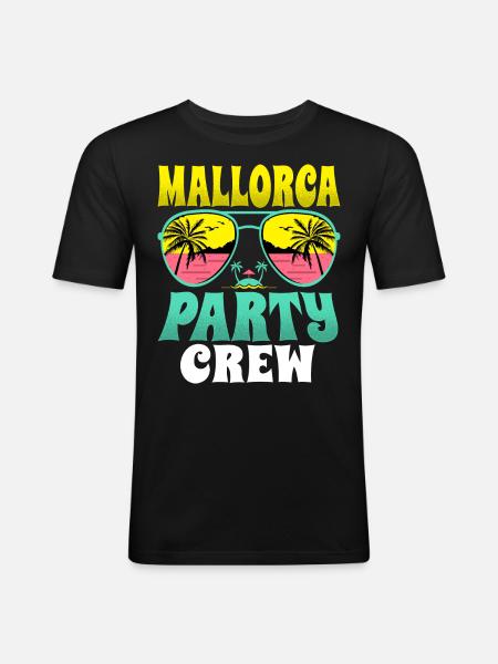 Mallorca Party Crew - Men's Slim Fit T-Shirt - black