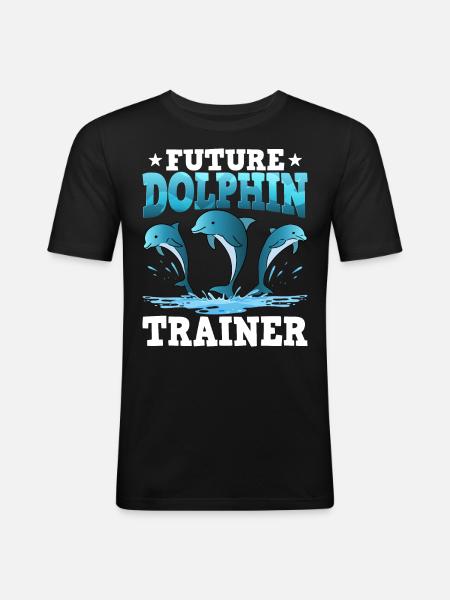 Future Dolphin Trainer - Men's Slim Fit T-Shirt - black