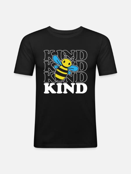 Bee Child - Men's Slim Fit T-Shirt - black