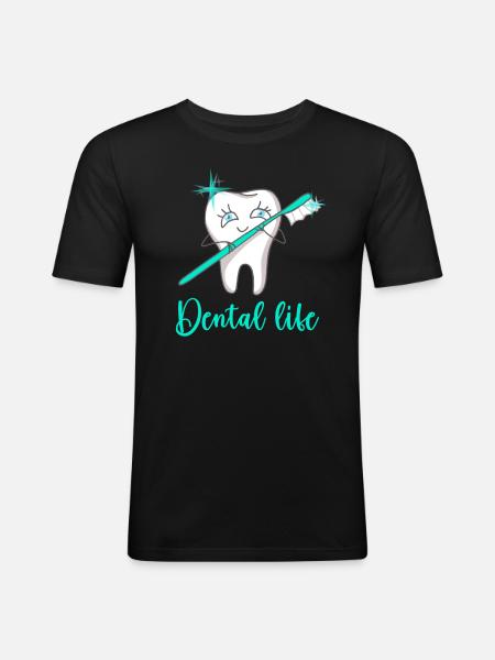 Dental Life - Men's Slim Fit T-Shirt - black
