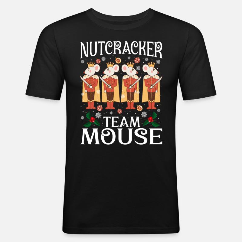 Nutcracker Team Mouse - Men's Slim Fit T-Shirt - black