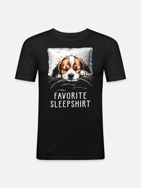 Beagle Favorite Sleepshirt - Men's Slim Fit T-Shirt - black