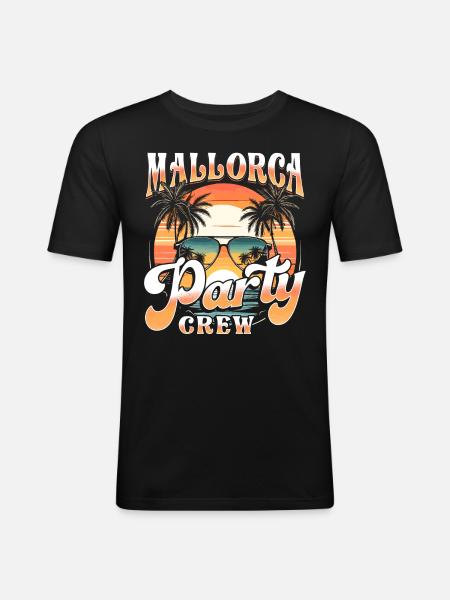 Mallorca Party Crew - Men's Slim Fit T-Shirt - black