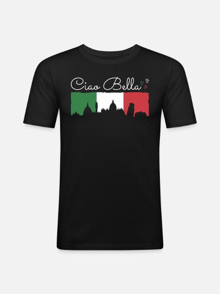 Ciao Bella - Men's Slim Fit T-Shirt - black