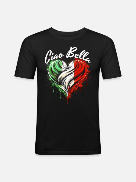 Ciao Bella - Men's Slim Fit T-Shirt - black