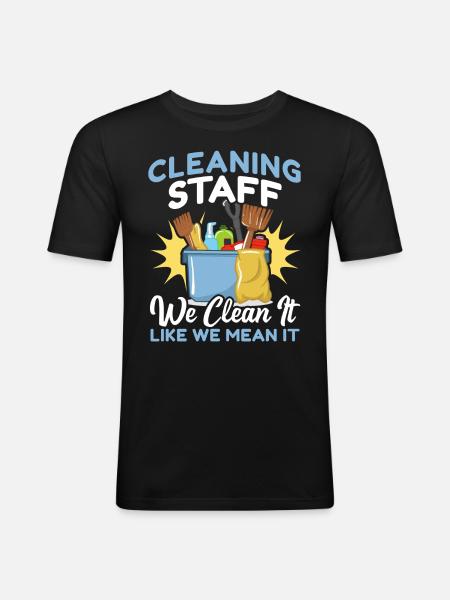 Cleaning Staff - Men's Slim Fit T-Shirt - black