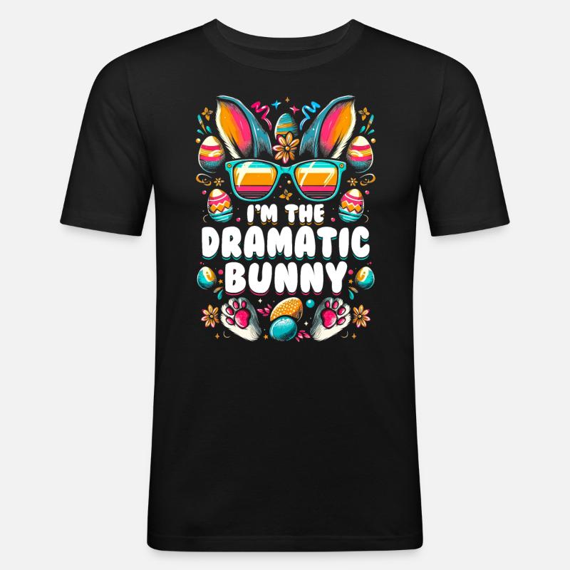 I'm The Dramatic Bunny - Men's Slim Fit T-Shirt - black
