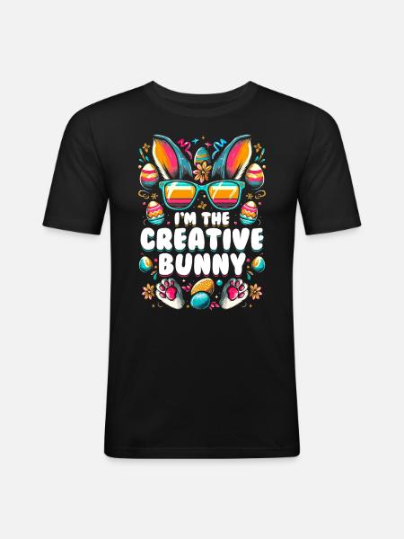 I'm The Creative Bunny - Men's Slim Fit T-Shirt - black