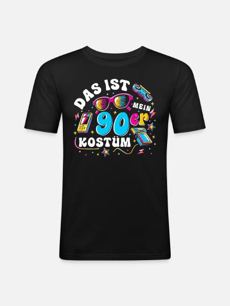 This is my 90s costume - Men's Slim Fit T-Shirt - black