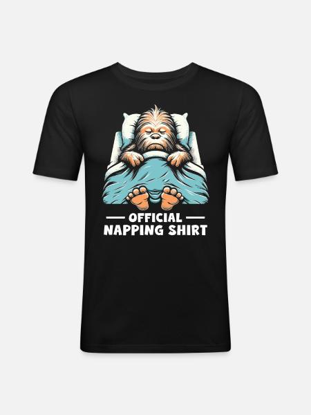Official Napping Shirt - Men's Slim Fit T-Shirt - black