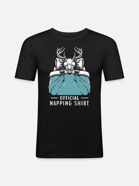 Wendigo Official Napping Shirt - Men's Slim Fit T-Shirt - black