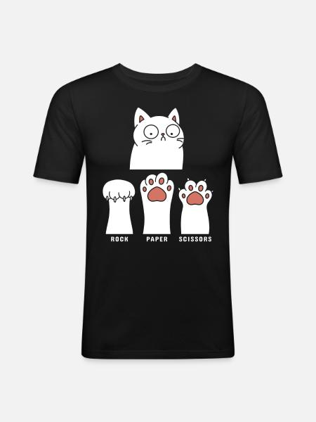 Rock Paper Scissors - Men's Slim Fit T-Shirt - black